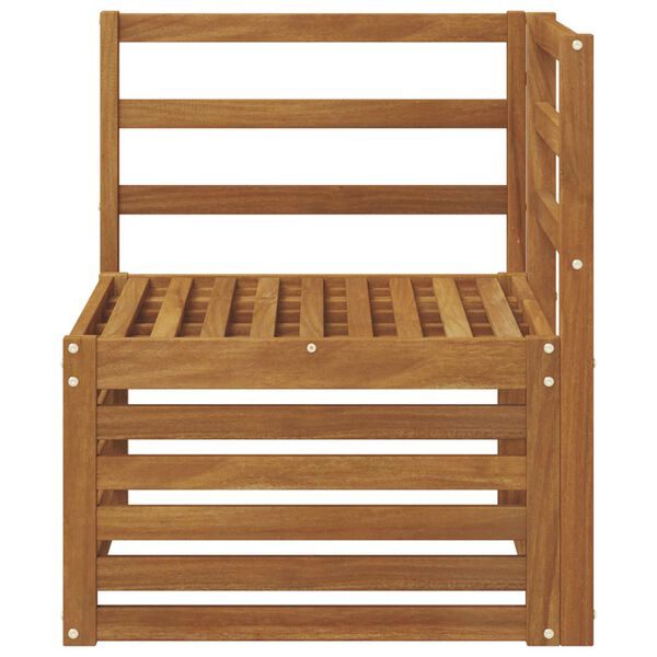 vidaXL Divano Angolare da Esterno Legno di Acacia Massello Naturale