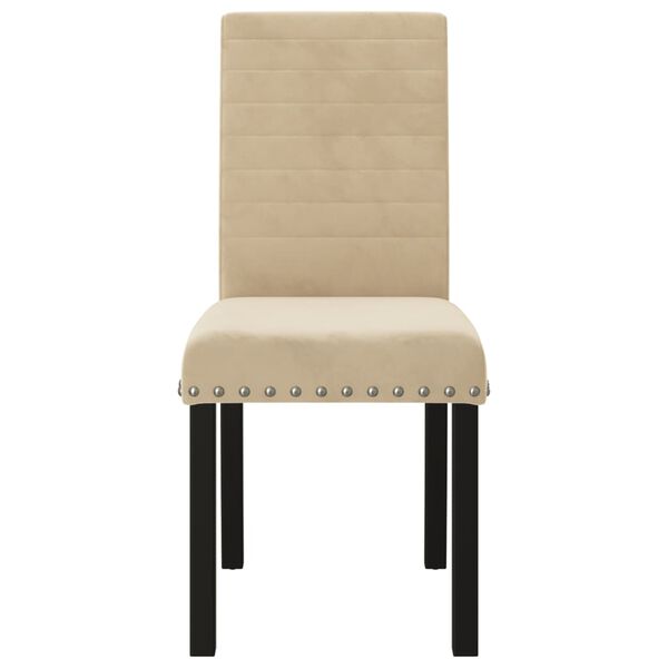 vidaXL Sedie da Pranzo 2 pz Crema in Velluto