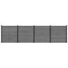 vidaXL Set di Recinzione 699 x 186 cm WPC e Alluminio Grigio
