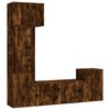 vidaXL Set di Mobili Porta TV 5 pz Rovere Fumo in Legno Multistrato