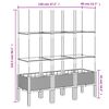 vidaXL Fioriera Giardino con Traliccio Grigio Chiaro 120x40x142,5cm PP