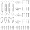 vidaXL Set Accessori per Vela Parasole 12 pz in Acciaio Inossidabile
