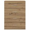 vidaXL Credenza Rovere artigianale 60 x 39 x 80 cm Legno multistrato