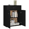 vidaXL Credenza Nera 60x30x75 cm in Legno Multistrato