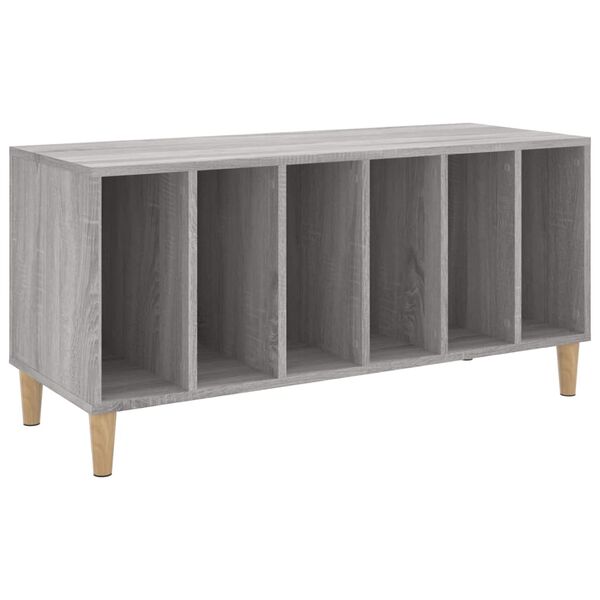 vidaXL Mobile Porta Dischi Grigio Sonoma 100x38x48cm Legno Multistrato