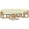 vidaXL Set di divani da esterno 6 pz Bianco e Crema