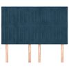 vidaXL Testiera Blu Scuro 144x5x118/128 cm Velluto