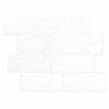 vidaXL Piastrella subway 20 pz Bianco 29 x 21 cm Poliuretano e PET