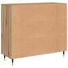 vidaXL Credenza Rovere artigianale 90 x 34 x 80 cm Legno multistrato
