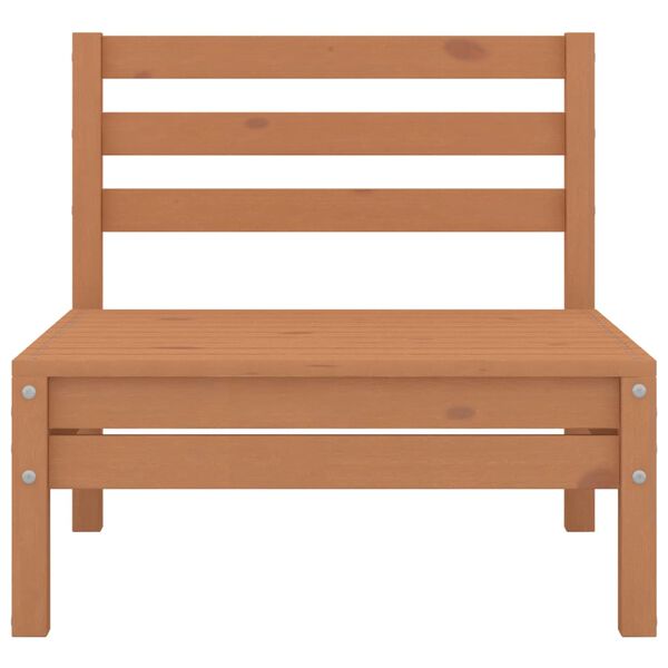 vidaXL Set Salotto da Giardino 3pz Marrone Ambra Legno Massello Pino