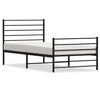 vidaXL Giroletto con Testiera e Pediera Metallo Nero 80x200 cm
