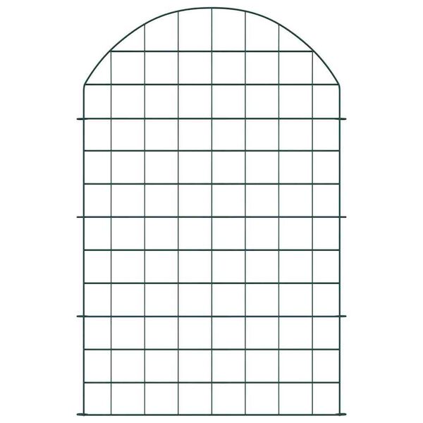 vidaXL Set di Recinzione per Stagno 8 pcs Verde 50 x 80 cm Acciaio