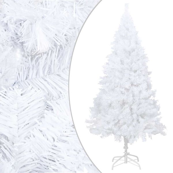 vidaXL Albero di Natale Preilluminato con Palline Bianco 240 cm PVC