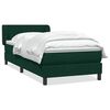 vidaXL Giroletto a Molle con Materasso Verde Scuro 100x210 cm Velluto