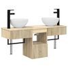 vidaXL Set di mobili per il bagno 3 pz Rovere Sonoma