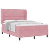 vidaXL Letto a molle con materasso Rosa 200 x 160 cm Velluto