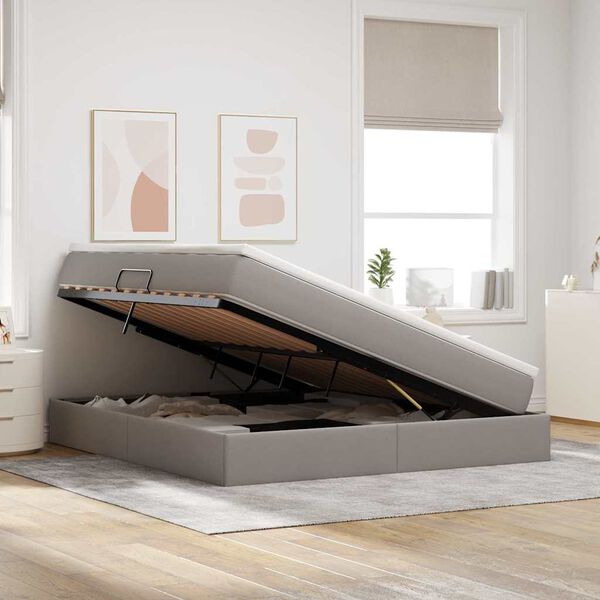 vidaXL Letto con contenitore e materasso Talpa 160 x 200 cm Poliestere