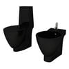 vidaXL Set Toilette e Bid&egrave; in Ceramica Nero