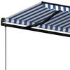 vidaXL Tenda da Sole Retrattile Automatica 600x350 cm Blu e Bianca