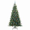 vidaXL Albero di Natale Artificiale con Rami Pieghevoli Verde 240 cm