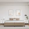 vidaXL Struttura del letto Cappuccino 200 x 200 cm Tessuto