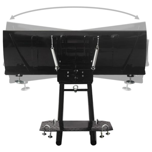 vidaXL Spazzaneve per ATV 115x38 cm Nero