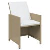 vidaXL Set da Pranzo per Giardino 21pz con Cuscini in Polyrattan Beige