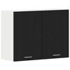 vidaXL Armadio pensile Lyon Rovere Nero 80 x 31 x 60 cm