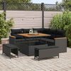 vidaXL Set Divano da Giardino 8 pcs Nero polyrattan