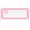 vidaXL Sponda Letto di Sicurezza per Bambini Rosa 190x25 cm Tessuto