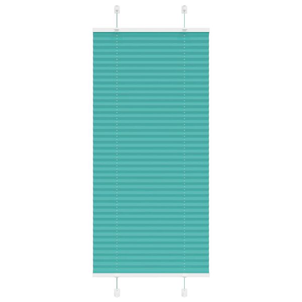 vidaXL Tenda Plissettata Verde petrolio 55x100 cm Larghezza Tessuto