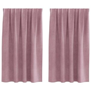 vidaXL Tende oscuranti 2 pz Rosa scuro 140 x 140 cm Velluto