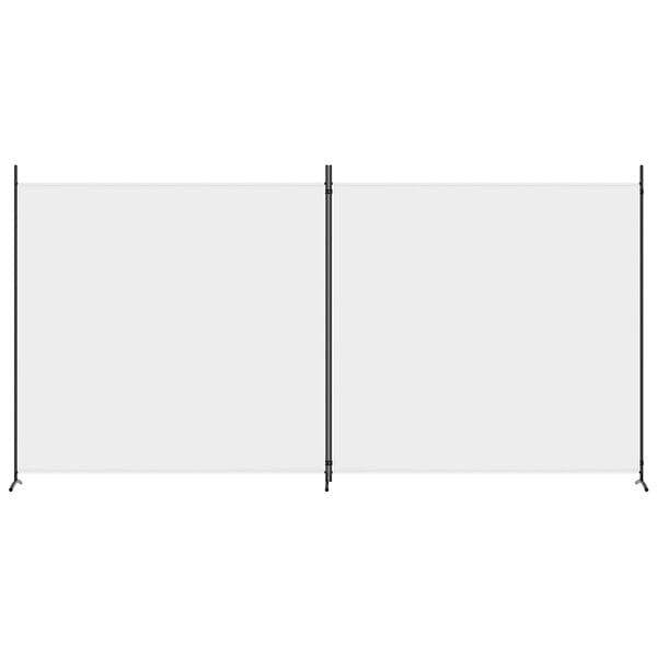 vidaXL Divisorio a 2 Pannelli Bianco 348x180 cm Tessuto