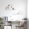 vidaXL Scaffale da parete 2 pcs Marmo Bianco 80 x 9 x 3 cm