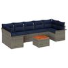 vidaXL Set Divano da Giardino 8 pz Grigio polyrattan