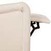 vidaXL Poltrona Reclinabile Crema in Tessuto