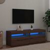 vidaXL Mobili Porta TV con LED 2 pz Artigianale in Legno Multistrato