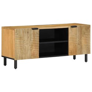 vidaXL Mobile Porta TV Marrone 105x33x46cm in Legno Massello di Mango