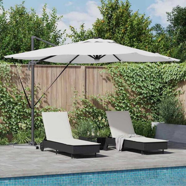 vidaXL Parasol Roma Beige 286 x 285 x 270 cm Alluminio e Poliestere