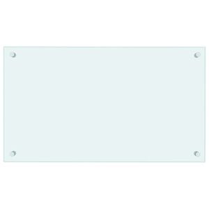 vidaXL Paraschizzi per Cucina Bianco 70x40 cm in Vetro Temperato
