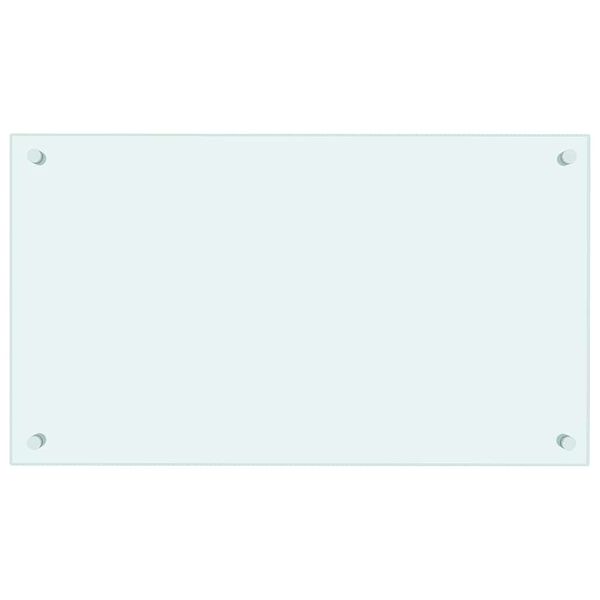 vidaXL Paraschizzi per Cucina Color Latte 70x40 cm in Vetro Temperato