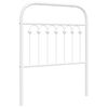 vidaXL Testiera di Ricambio in Metallo Bianco 75 cm