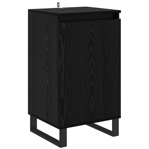 vidaXL Credenza Rovere Nero 40 x 35 x 70 cm Legno multistrato