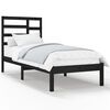 vidaXL Giroletto Nero in Legno Massello 100x200 cm