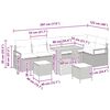 vidaXL Set Divano da Giardino con cuscino con cuscino 9 pcs Grigio