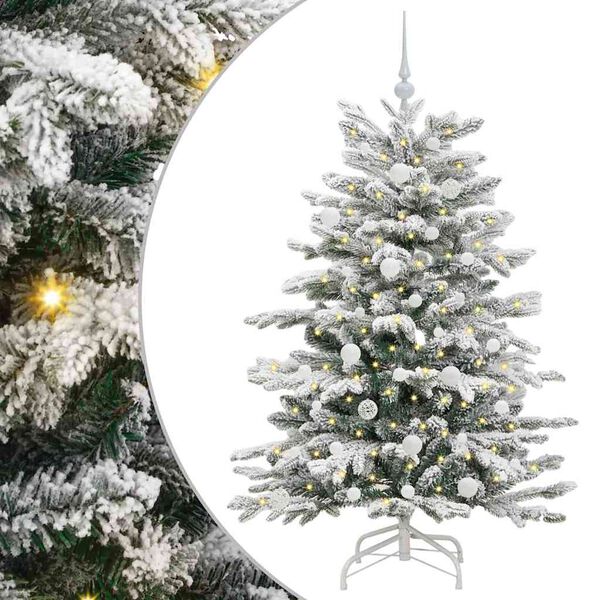 vidaXL Albero di Natale Artificiale con Rami Pieghevoli Bianco 150 cm