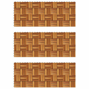 vidaXL Listelli per Pavimento 30x30 cm in Legno di Acacia 30 pz