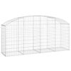 vidaXL Cesto Gabbione ad Arco 200x50x80/100 cm Ferro Zincato