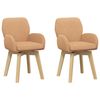 vidaXL Sedie da pranzo girevoli 2 pcs Boucl&eacute; Beige 54 x 58 x 87 cm
