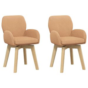 vidaXL Sedie da pranzo girevoli 2 pcs Boucl&eacute; Beige 54 x 58 x 87 cm